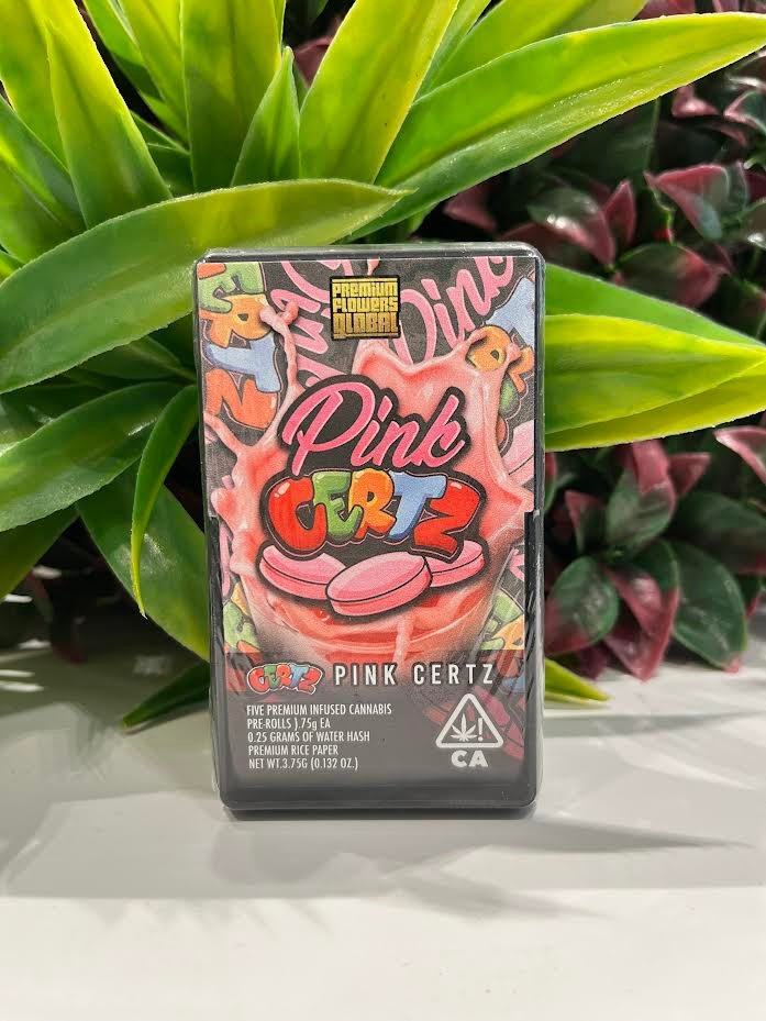 Holy smokes- 5 infused pre-rolls- pink certz (hybrid) exotic cannabis online shop