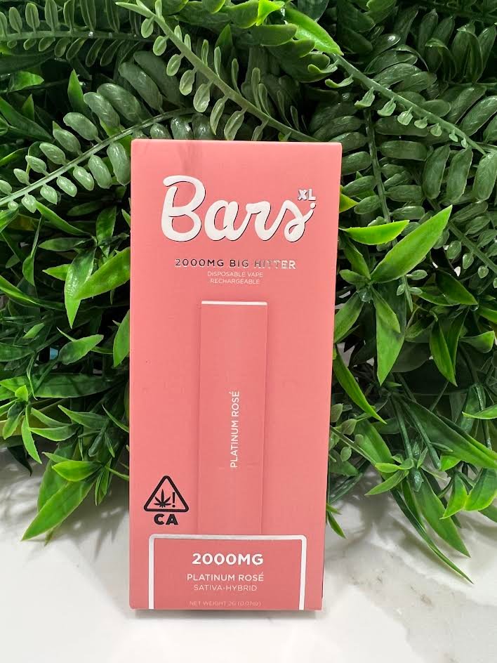Bars- disposable vape 2g- platinum rose exotic cannabis online shop