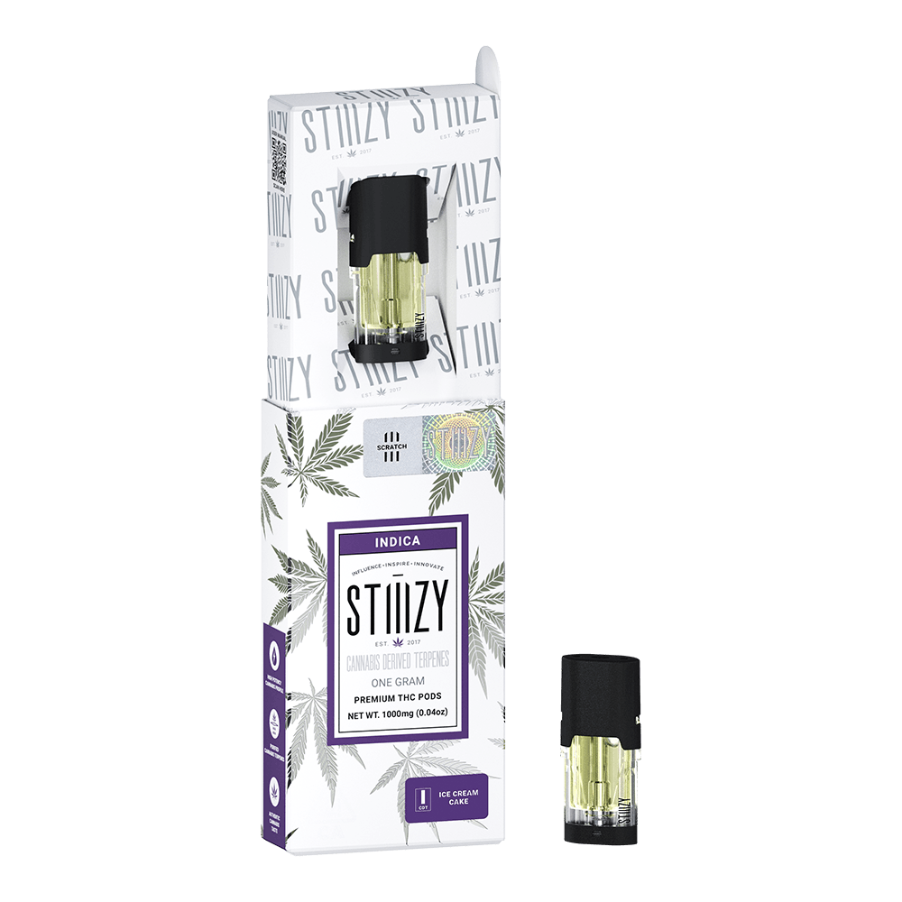 Stiiizy- premium thc pod 1g- cannabis derived terpenes- ice cream cake exotic cannabis online shop