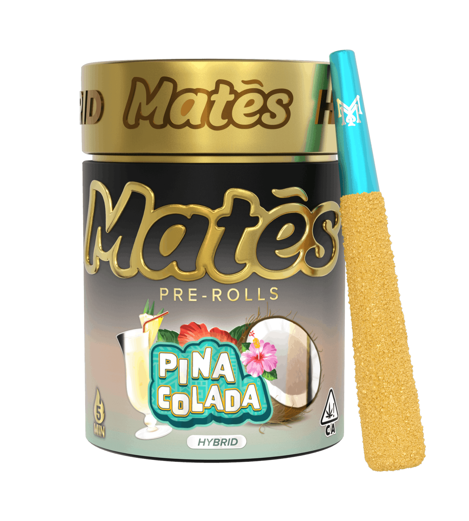 Mates- melted diamond & live resin infused- 5pck pre roll- pina colada exotic cannabis online shop