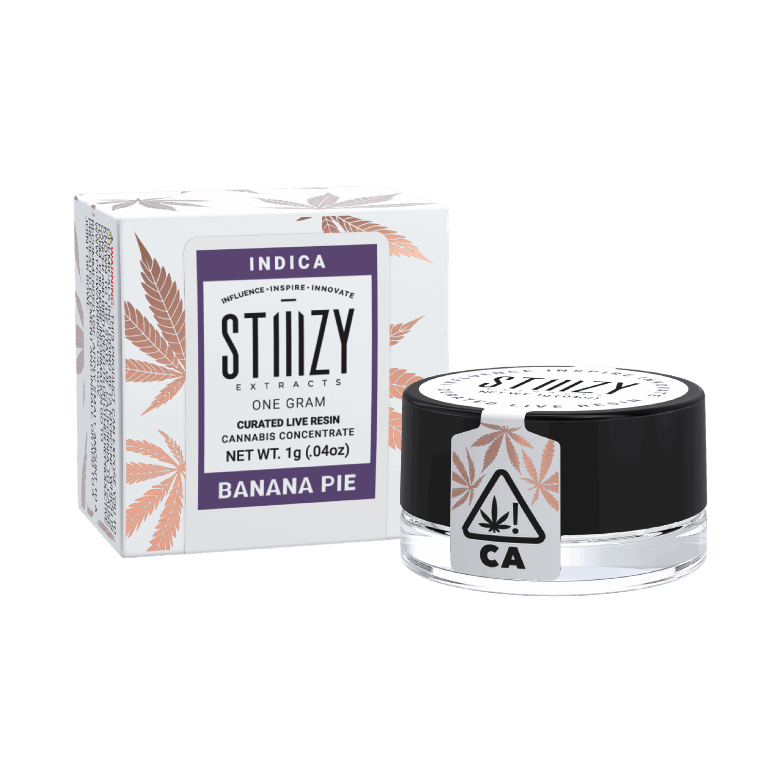 Stiiizy- curated live resin concentrate- 1g- banana pie exotic cannabis online shop