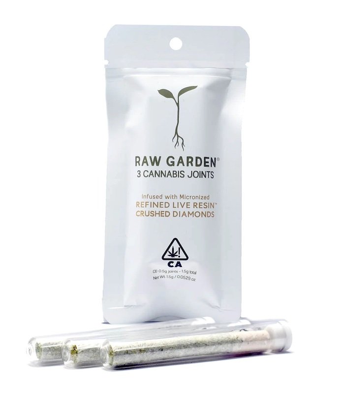 Raw garden- infused joints- micronized refined live resin crushed diamonds- margarita cake exotic cannabis online shop
