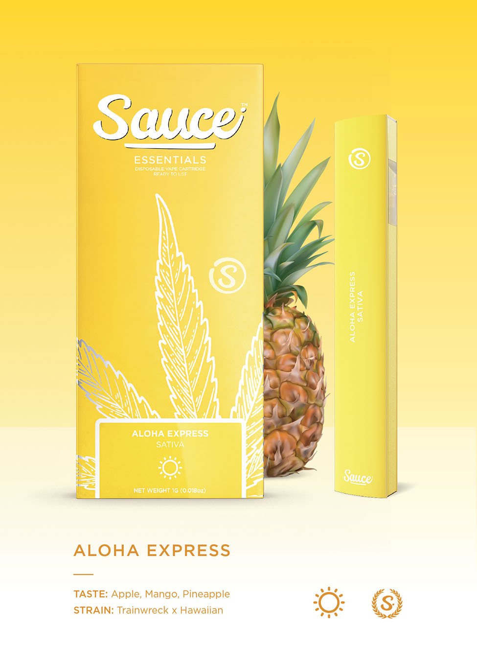 Sauce- disposable 1g live resin infused- aloha express exotic cannabis online shop
