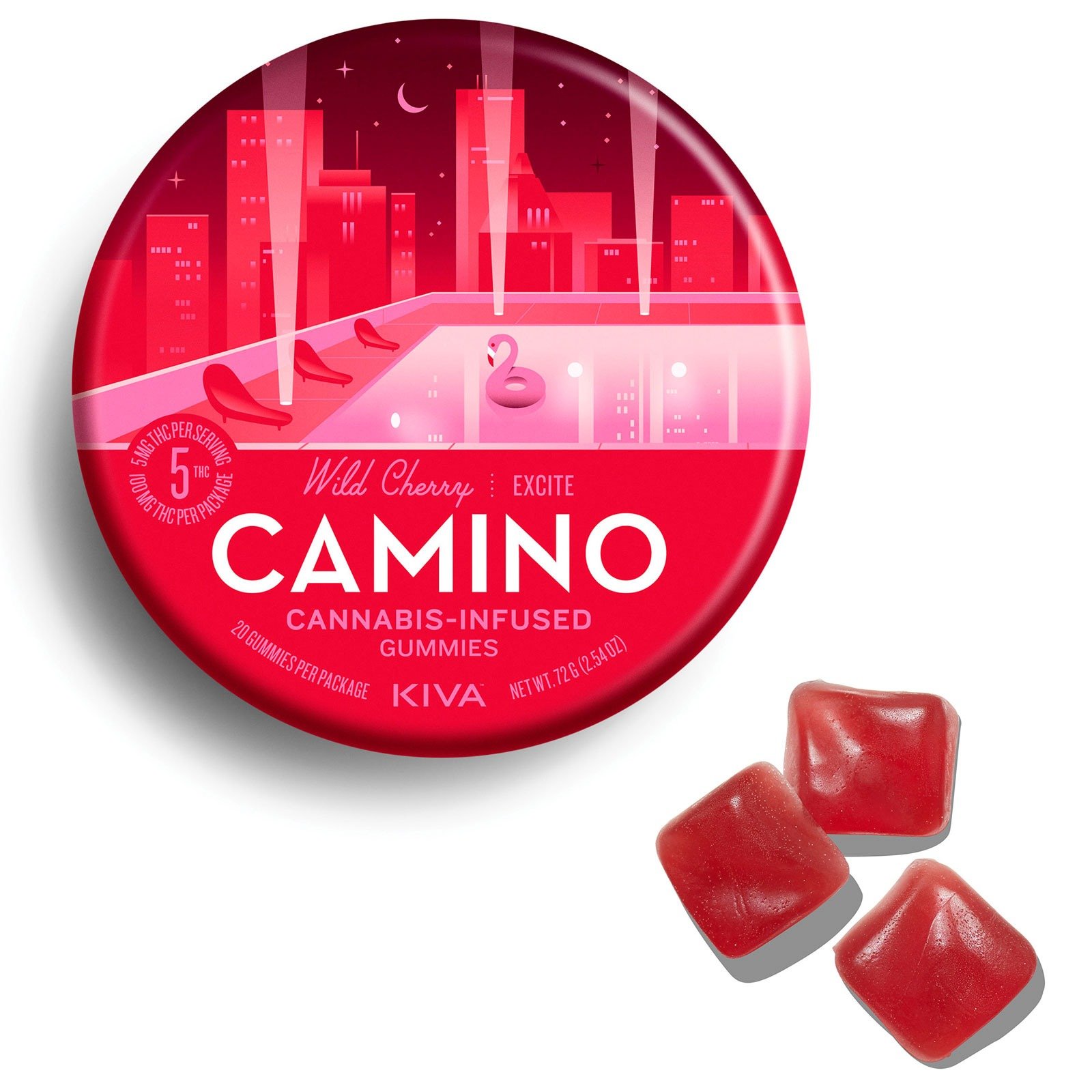 Camino- excite gummies-wild cherry-5mg exotic cannabis online shop