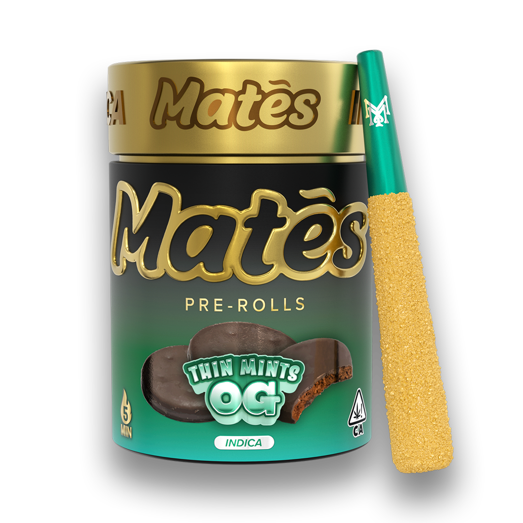 Mates- melted diamond & live resin infused- 5pck pre roll- thin mints og exotic cannabis online shop