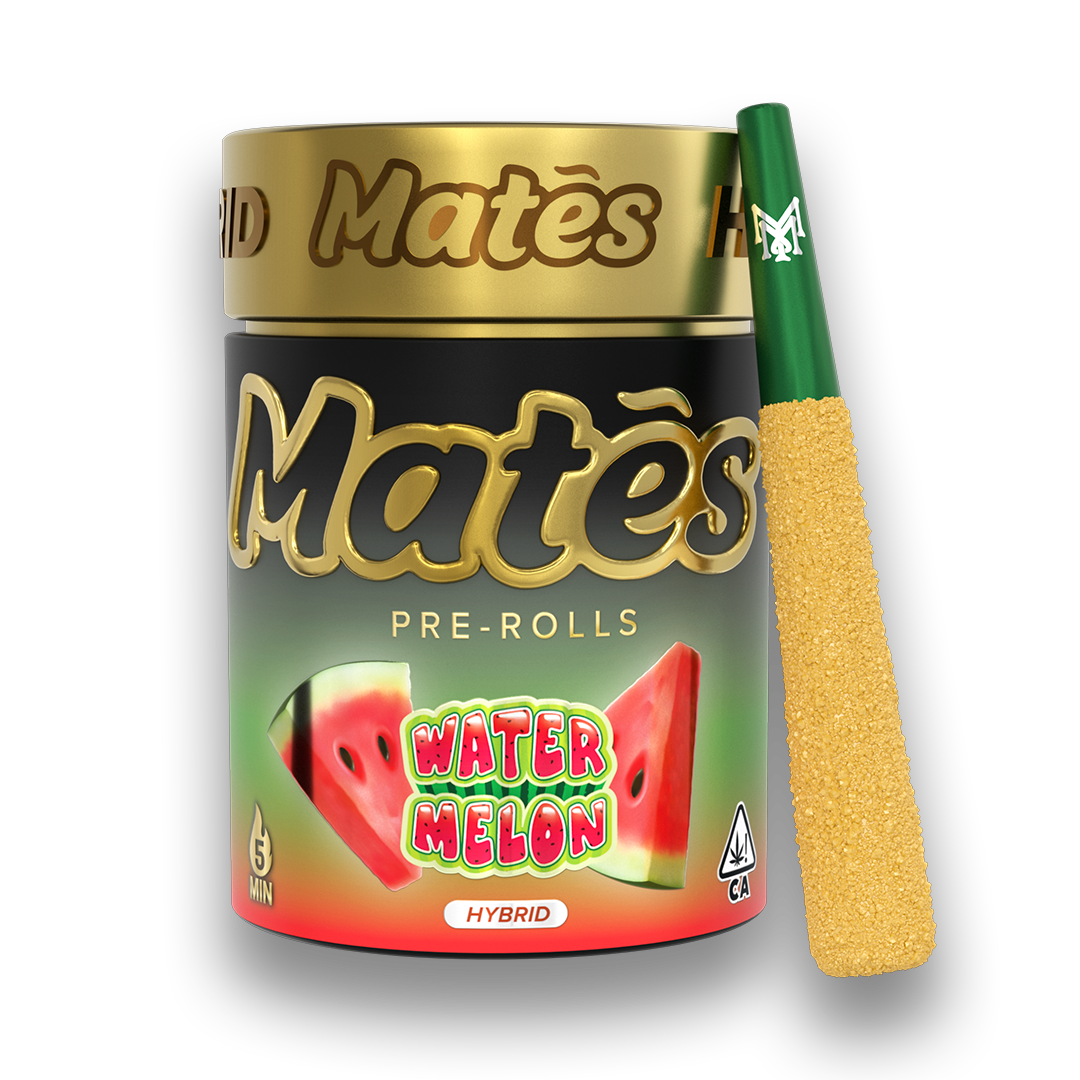 Mates- melted diamond & live resin infused- 5pck pre roll- watermelon exotic cannabis online shop