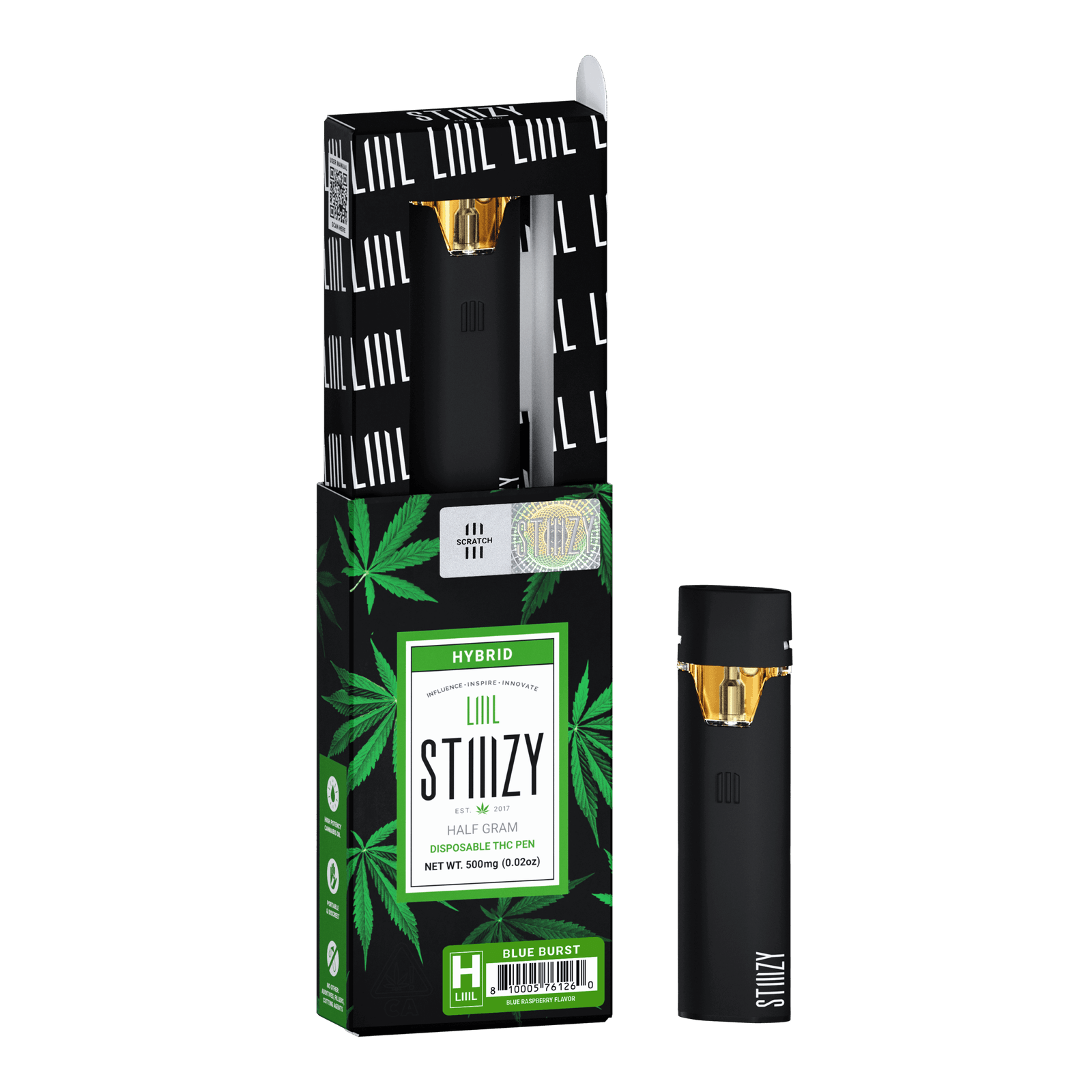 Stiiizy disposable- half gram- blue burst exotic cannabis online shop