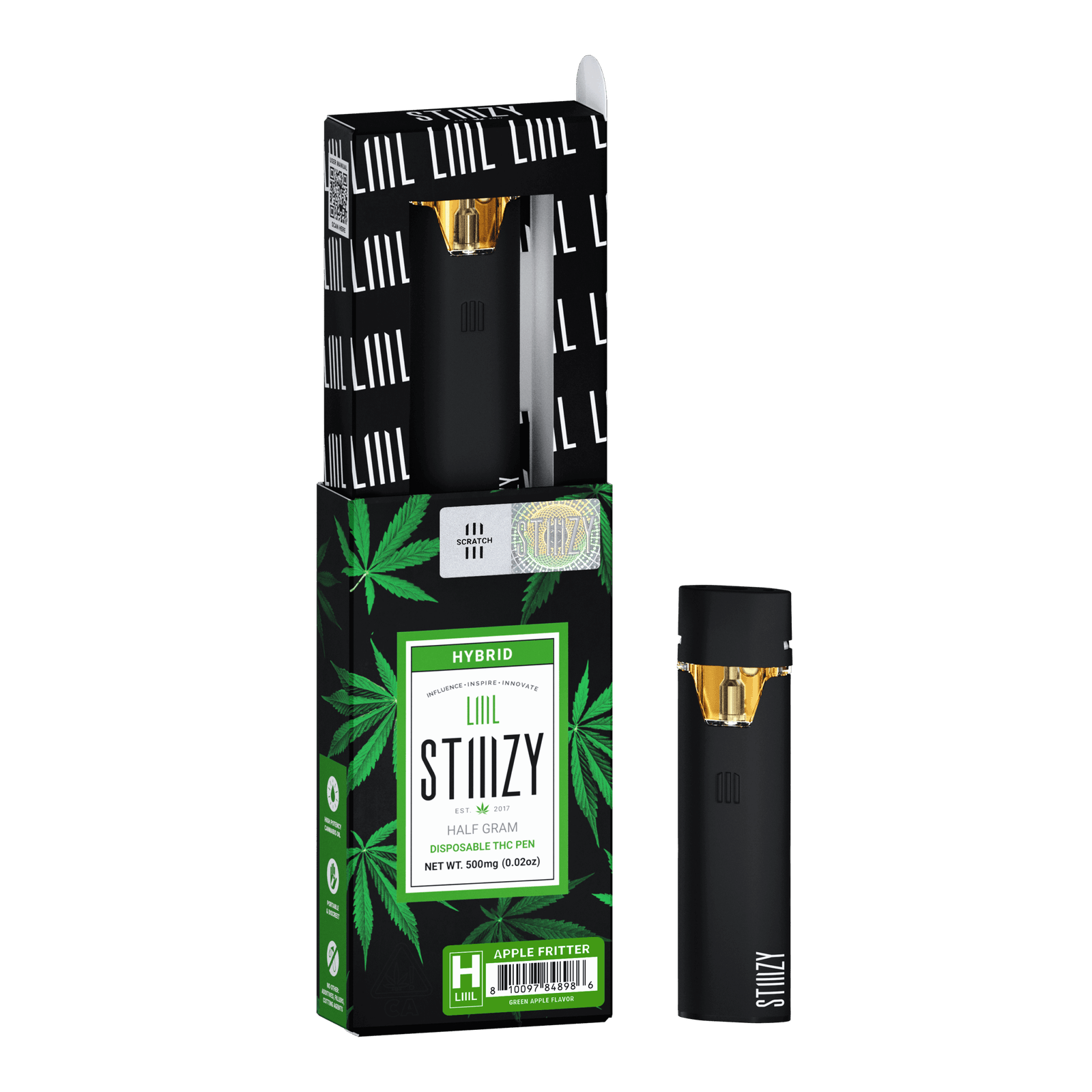 Stiiizy disposable- half gram- apple fritter exotic cannabis online shop