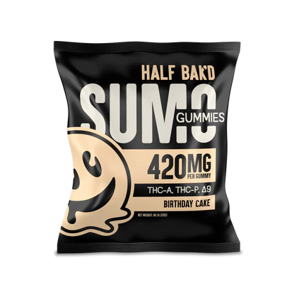 Half baked sumo gummies birthday cake 420mg exotic cannabis online shop
