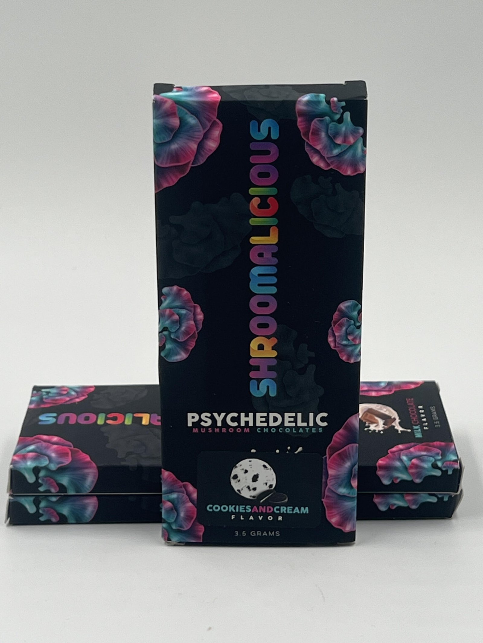 Shroomalicious psychedelic mushroom chocolate bar 3. 5g (cookies & cream) $40 exotic cannabis online shop