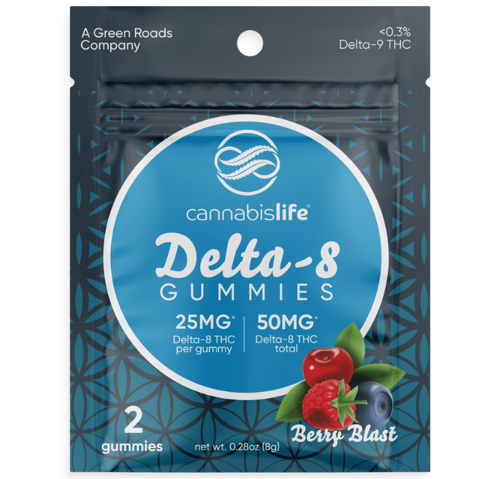 Delta 8 gummies 2 count – berry blast exotic cannabis online shop