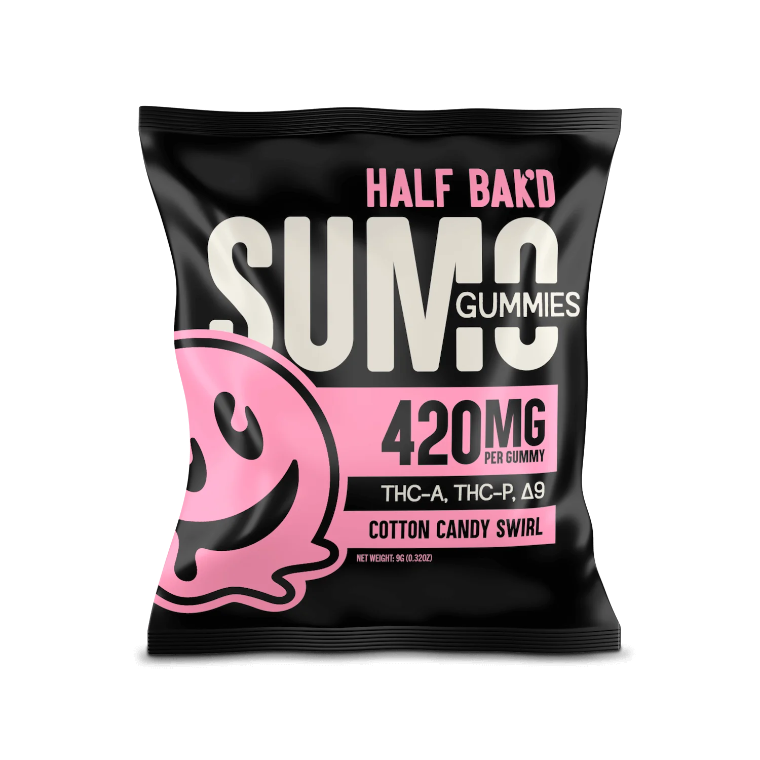 Half baked sumo gummies cotton candy swirl 420mg exotic cannabis online shop