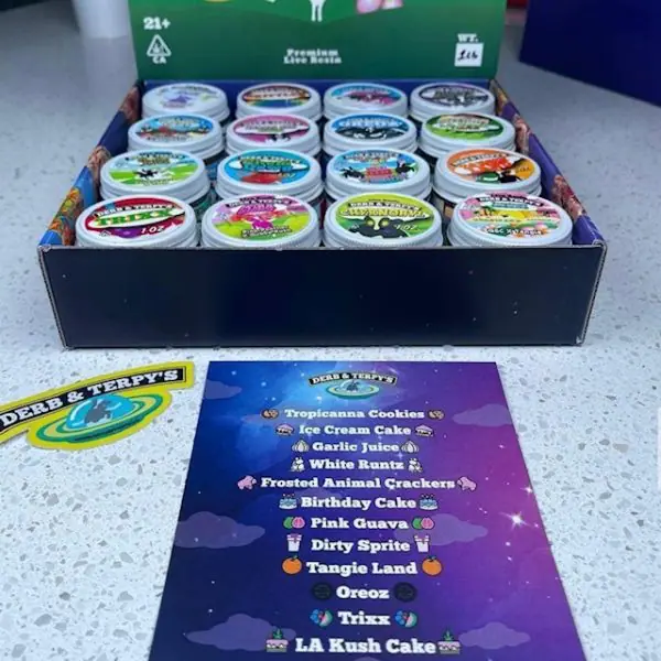 Derb and terpy’s live resin 1 oz jars exotic cannabis online shop