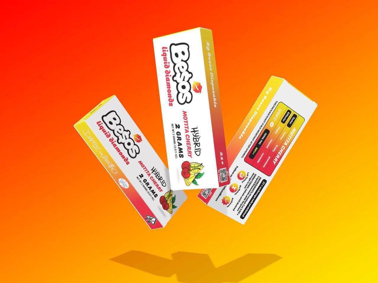 Besos 2g liquid diamond disposable motita cherry exotic cannabis online shop
