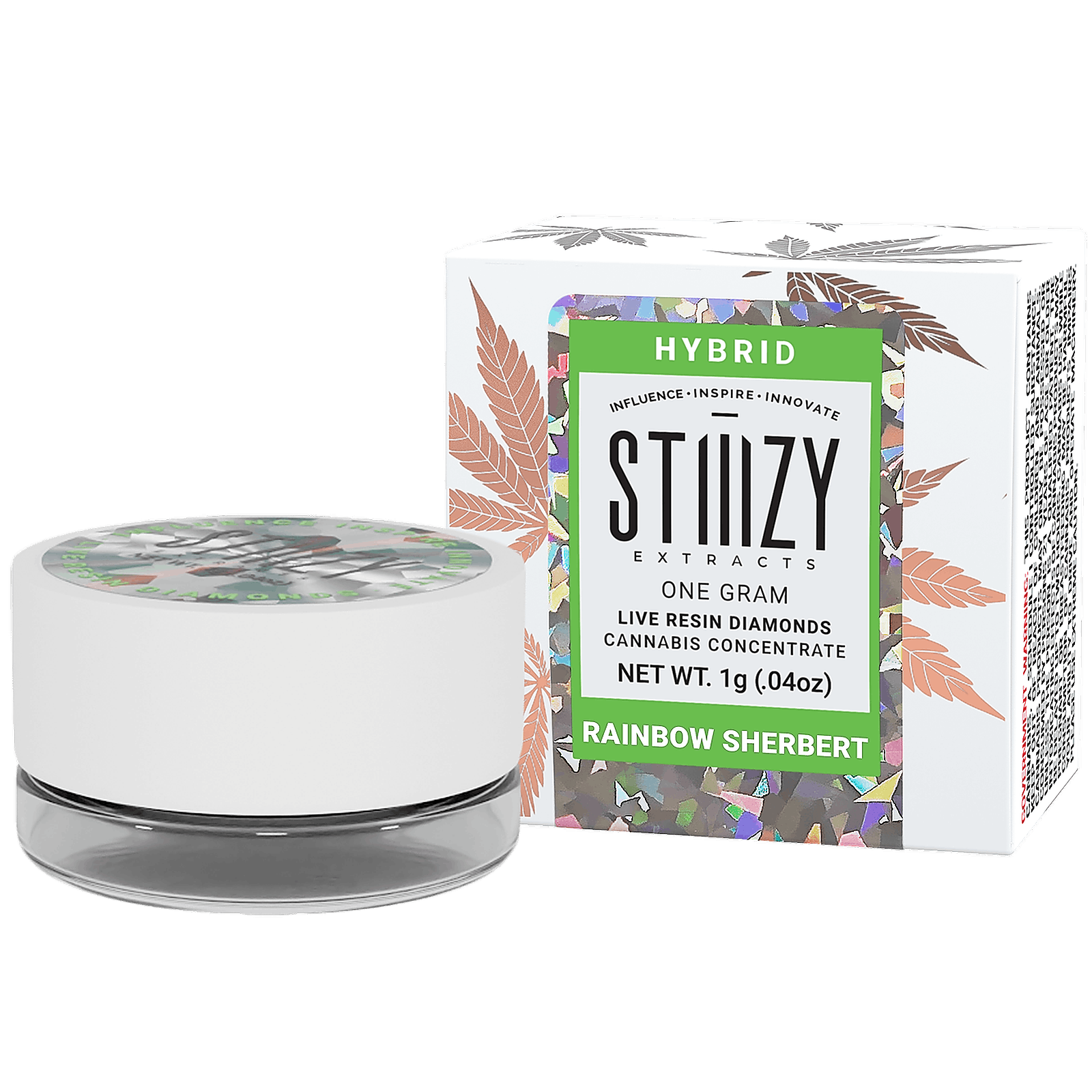 Stiiizy- live resin diamonds concentrate- 1g- rainbow sherbert exotic cannabis online shop