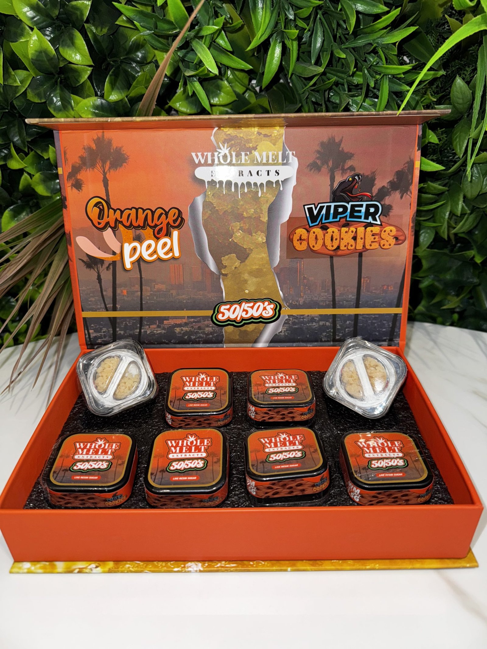 Whole melt extracts- premium live resin sugar- 50/50s- orange peel/viper cookies- 3. 5g exotic cannabis online shop