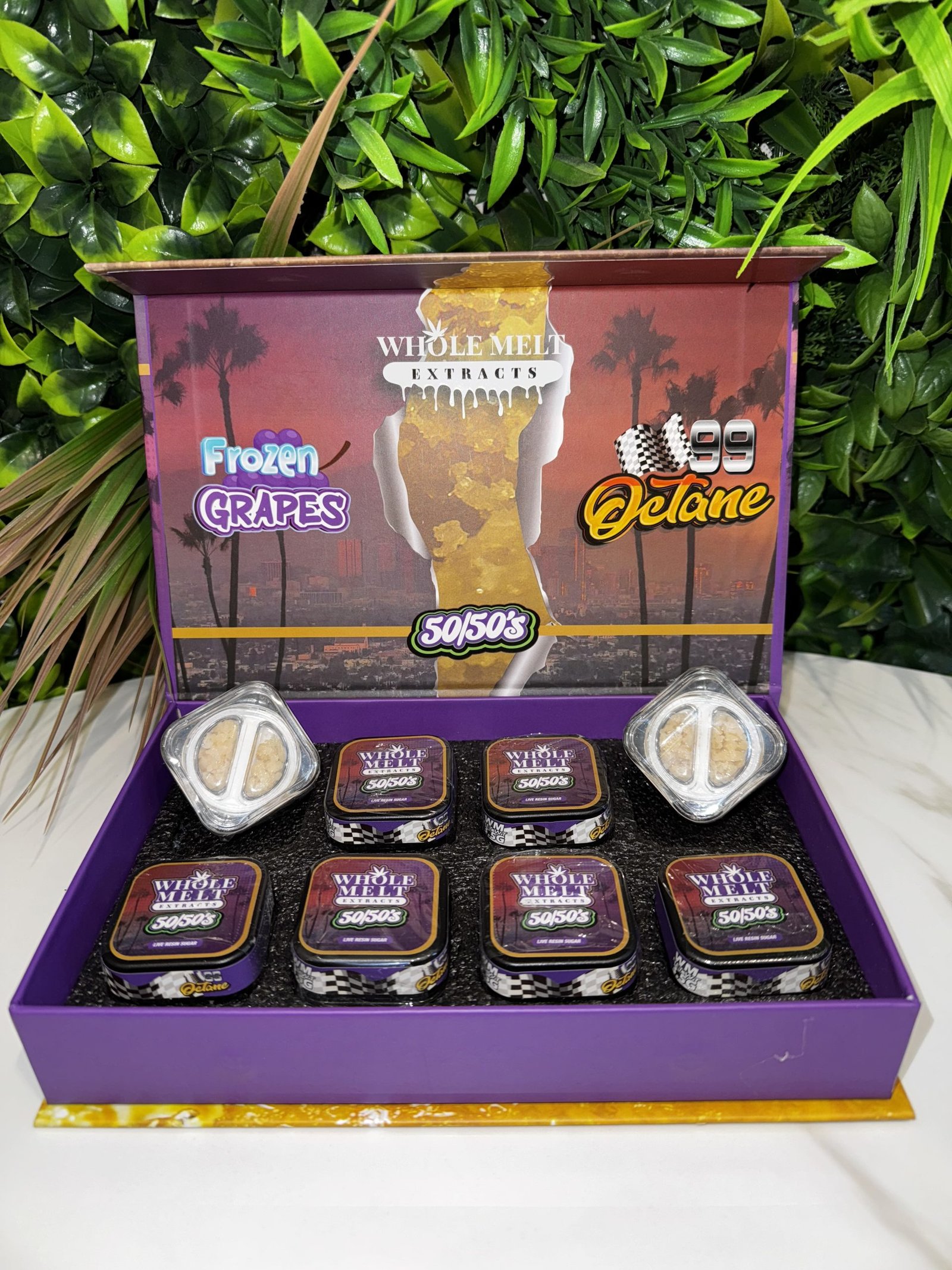 Whole melt extracts- premium live resin sugar- 50/50s- frozen grapes/octane 99- 3. 5g exotic cannabis online shop