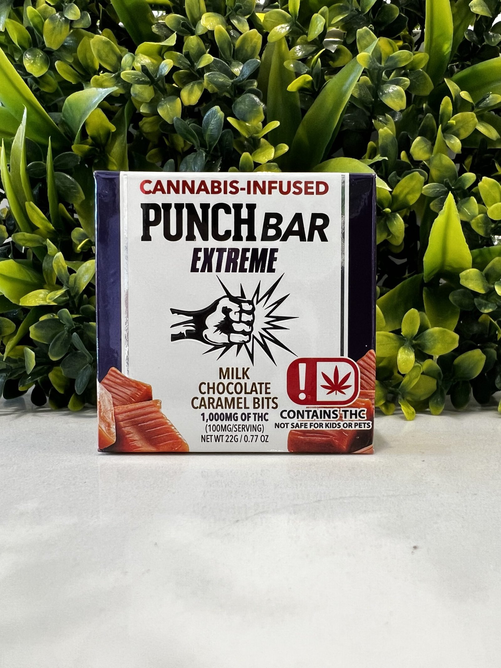 Punch bar extreme- 1000mg- milk chocolate caramel bits exotic cannabis online shop
