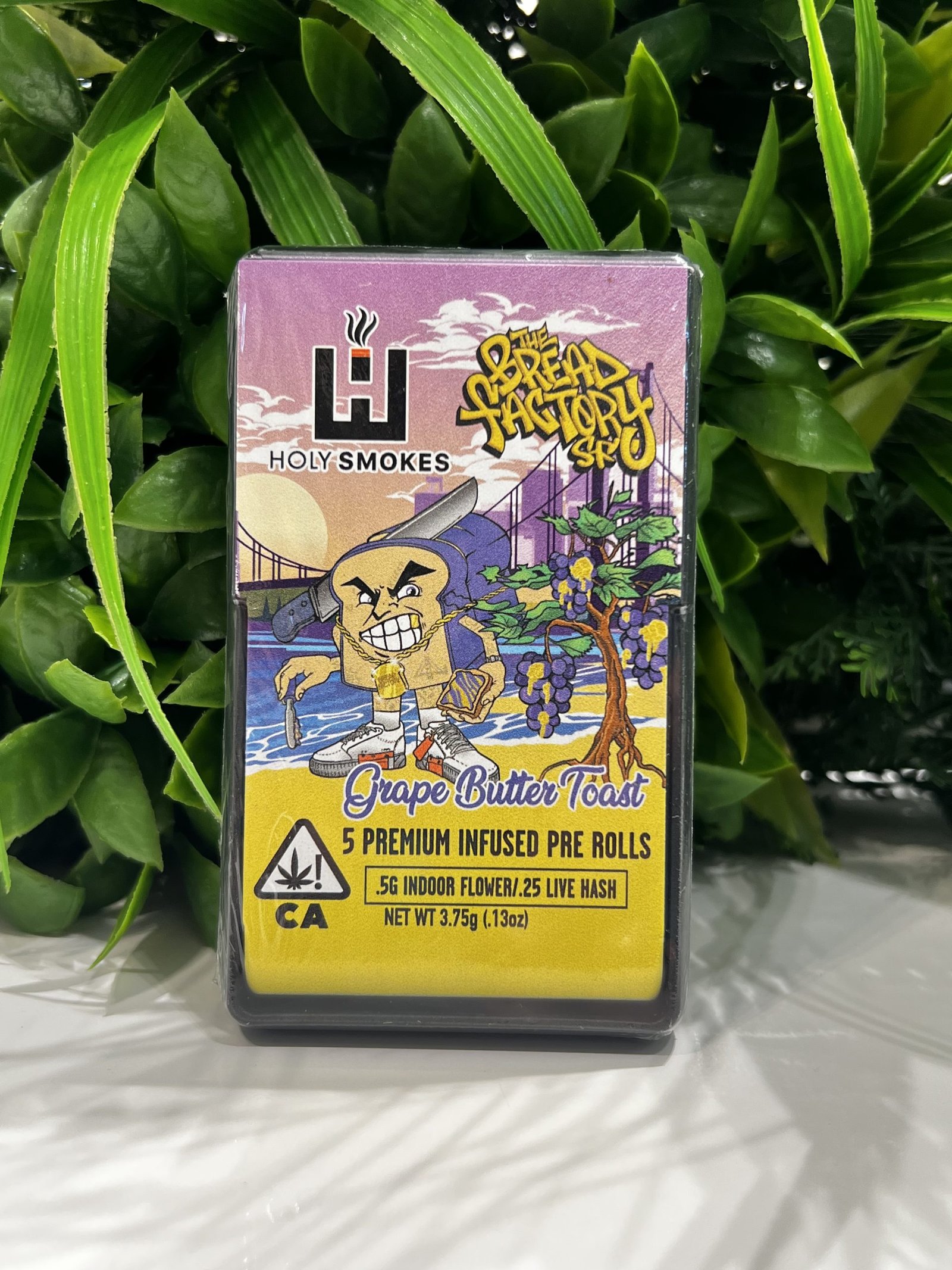 Holy smokes- 5 infused pre-rolls- grape butter toast exotic cannabis online shop