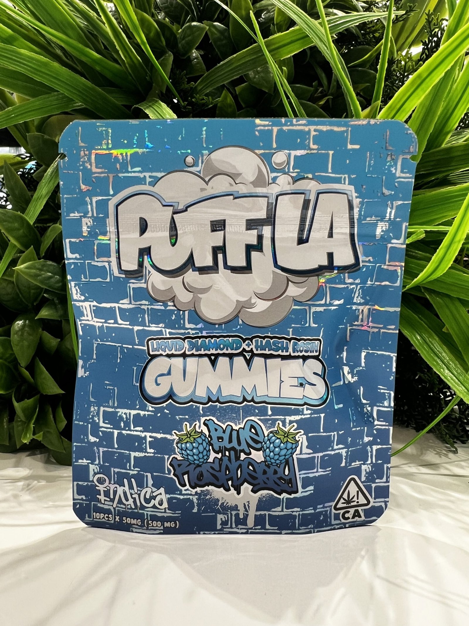 Puff la gummies- hash infused 500mg- blue raspberry exotic cannabis online shop