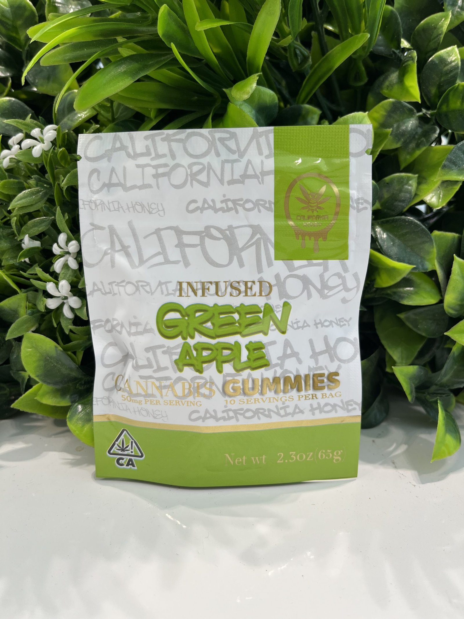 California honey- infused gummies- green apple exotic cannabis online shop