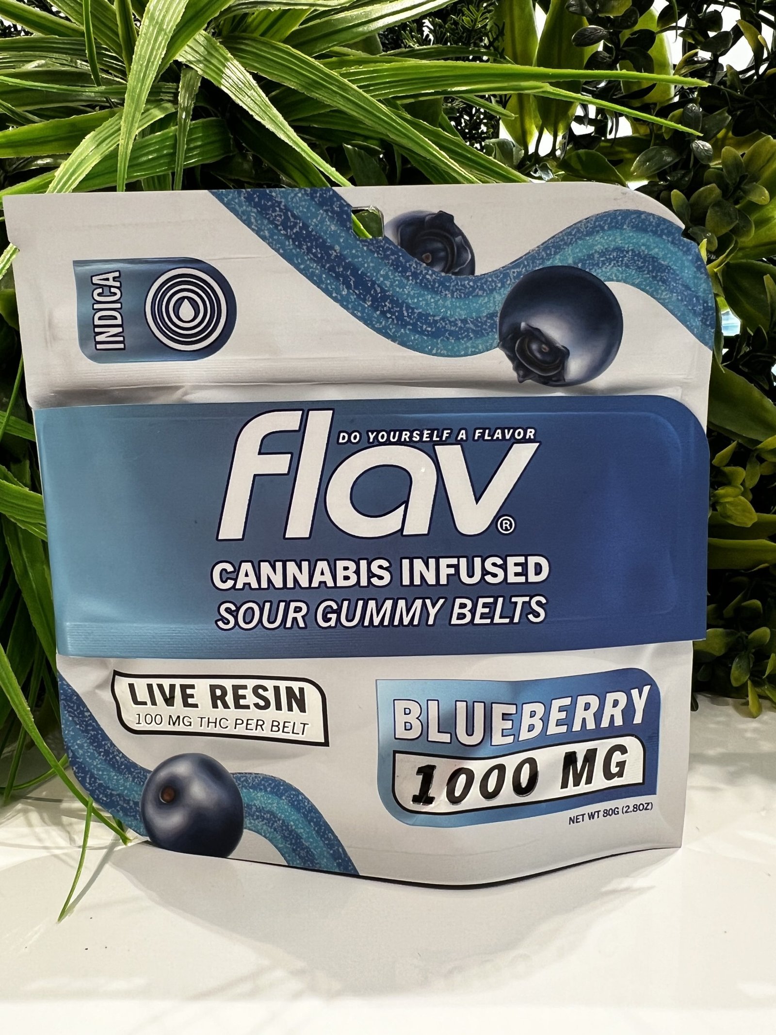 Flav belts- 1000 mg- indica- blueberry exotic cannabis online shop