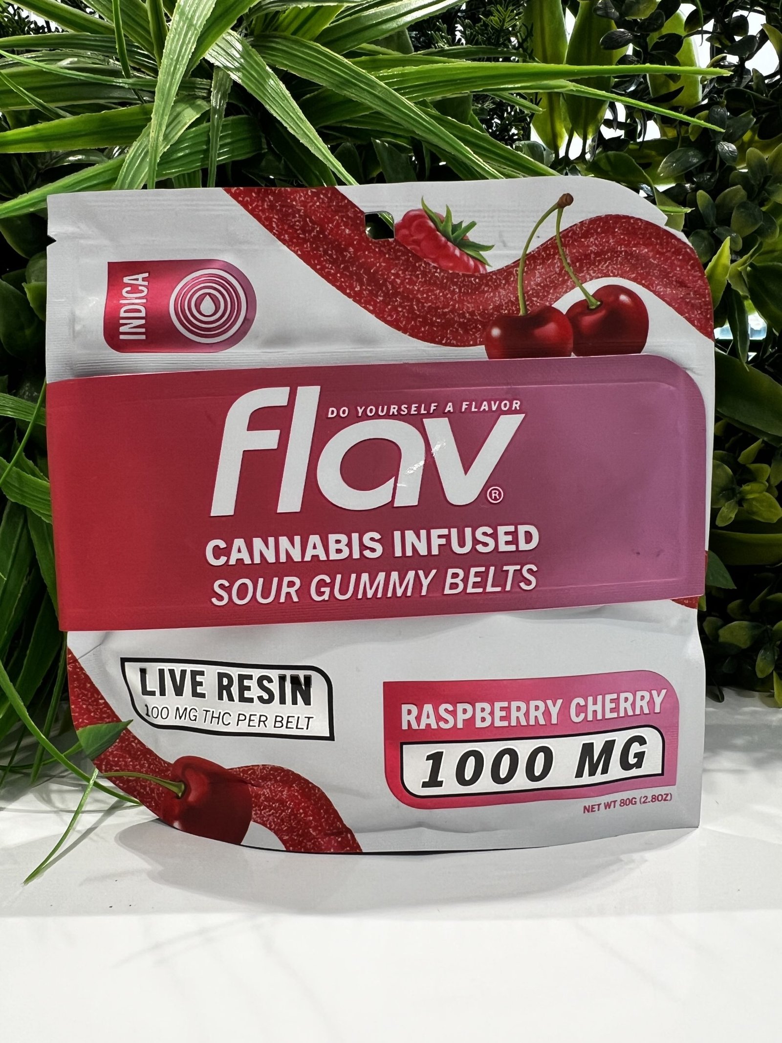 Flav belts- 1000 mg- indica- raspberry cherry exotic cannabis online shop