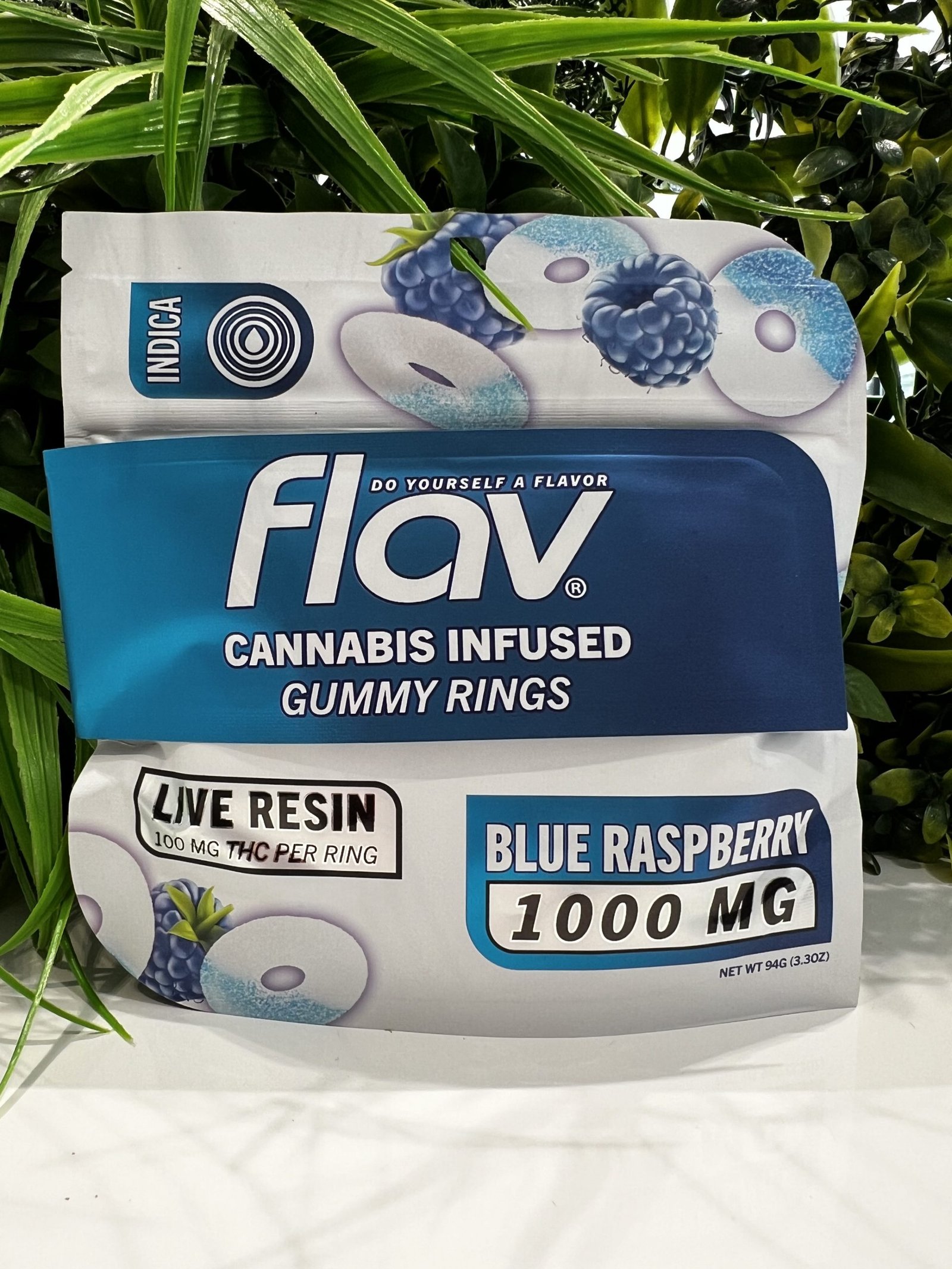 Flav rings- 1000 mg- indica- blue raspberry exotic cannabis online shop