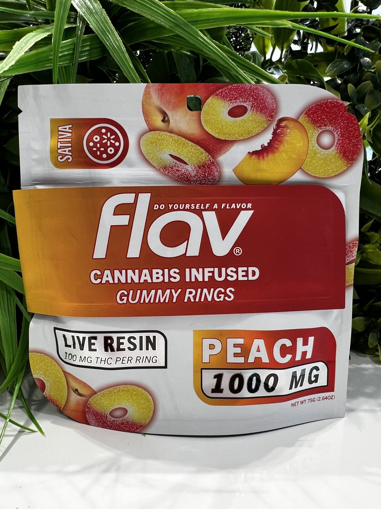 Flav rings- 1000 mg- sativa- peach exotic cannabis online shop