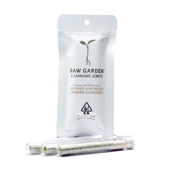 Raw garden- infused joints- micronized refined live resin crushed diamonds- green crack exotic cannabis online shop