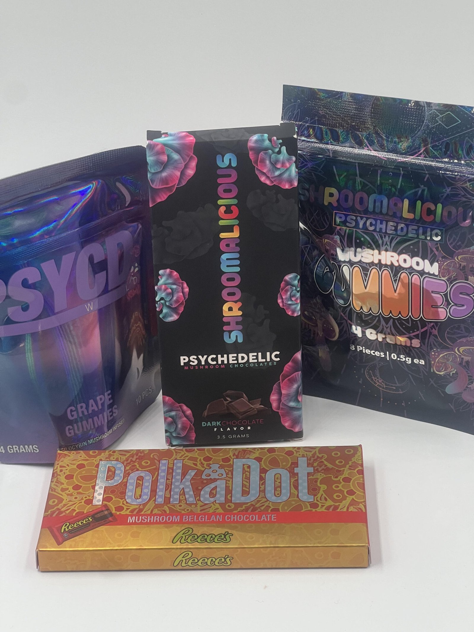 Shroom bundle pack, (2) pkg gummies/ (2) chocolate bars $125 exotic cannabis online shop