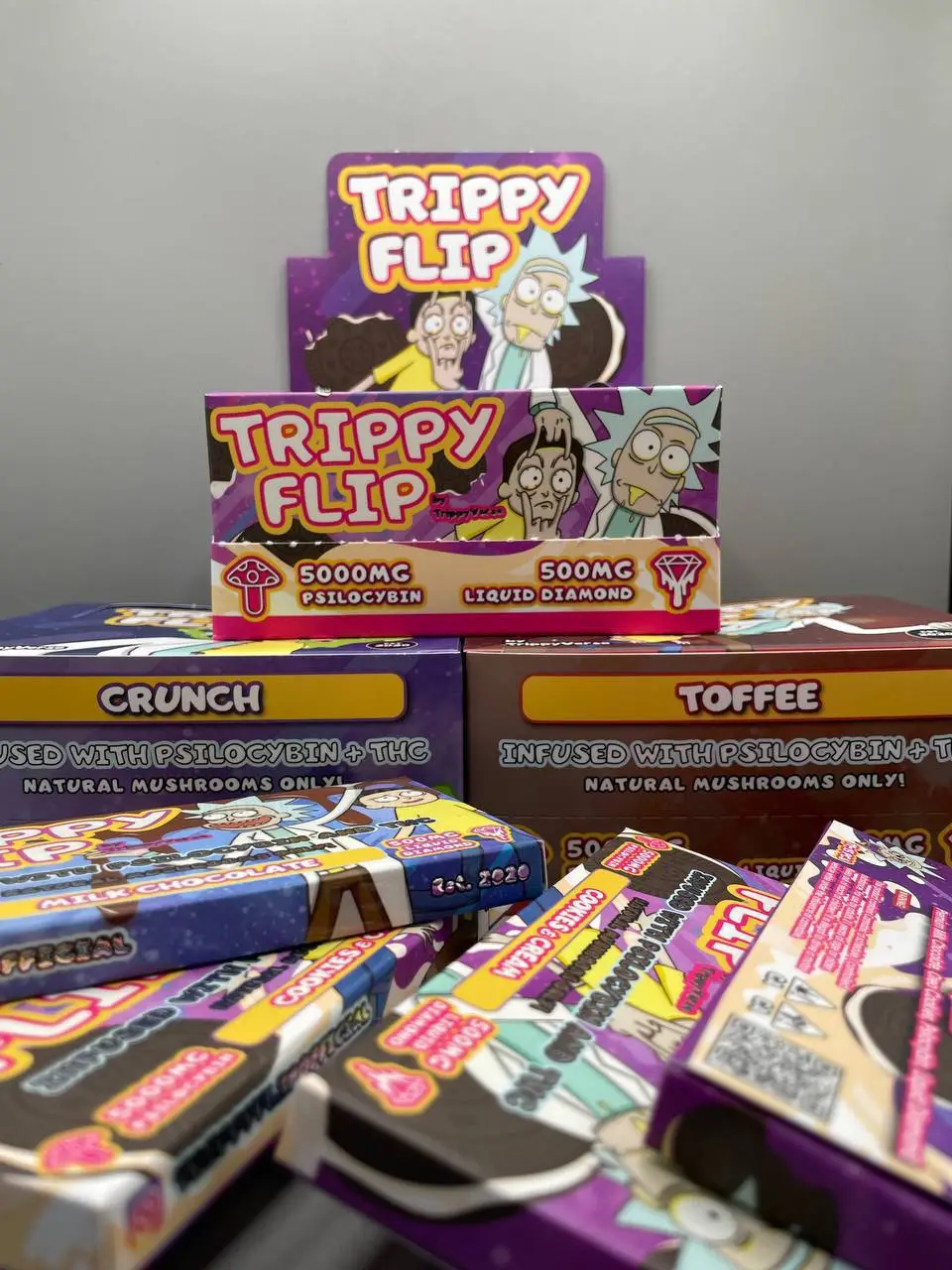 Trippy flip chocolate bars – psylocyben + liquid diamonds exotic cannabis online shop