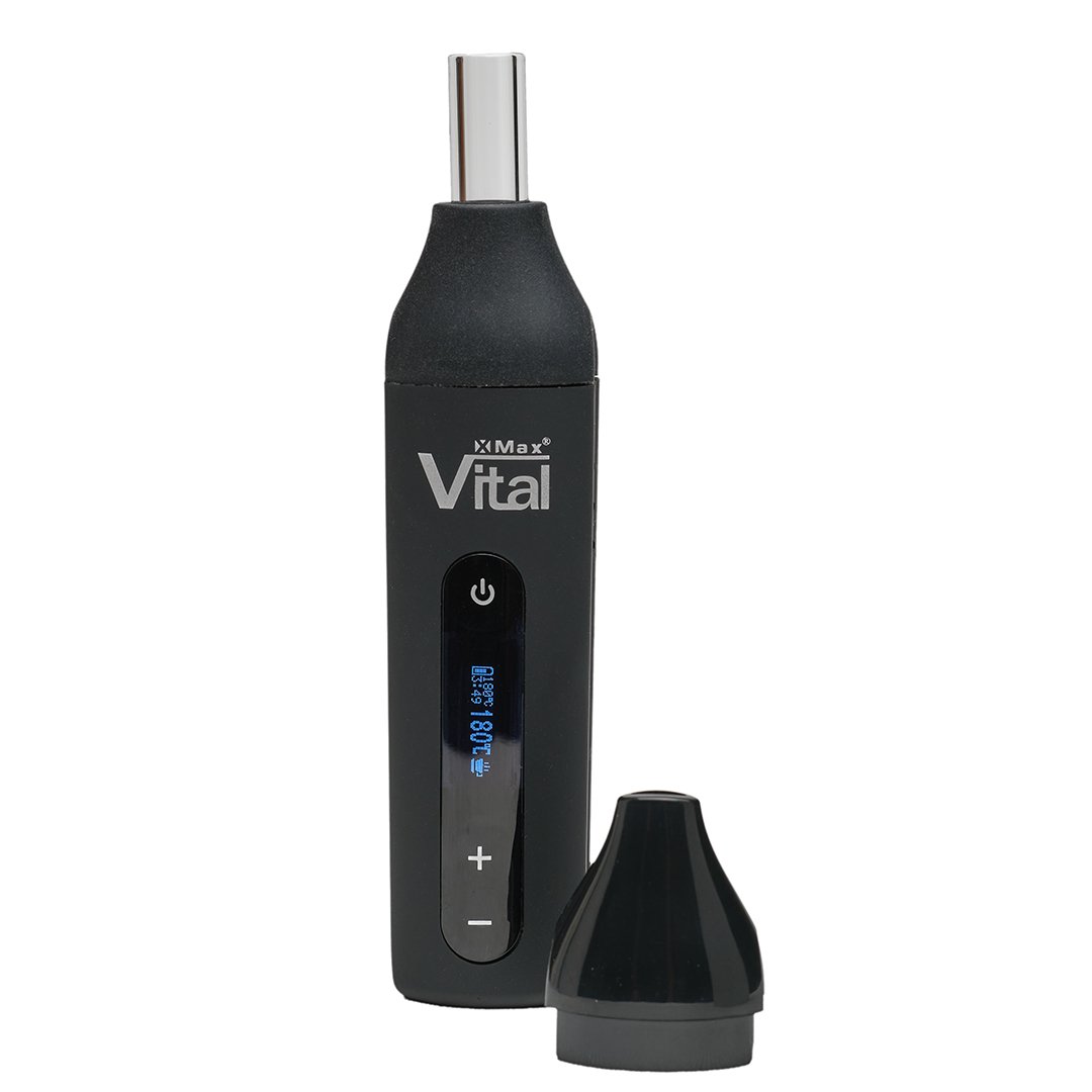 Xmax vital dry herb vaporiser with free glass mouthpiece exotic cannabis online shop