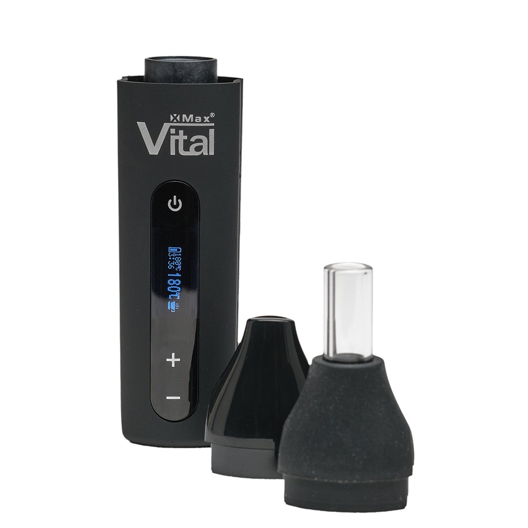 Xmax vital dry herb vaporiser with free glass mouthpiece exotic cannabis online shop