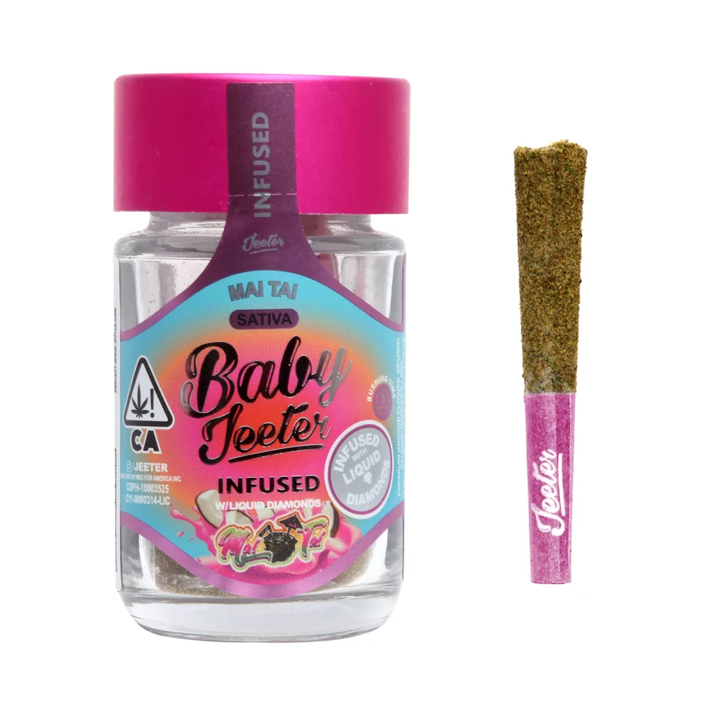 Baby jeeter infused pre-rolls – mai tai (sativa) exotic cannabis online shop
