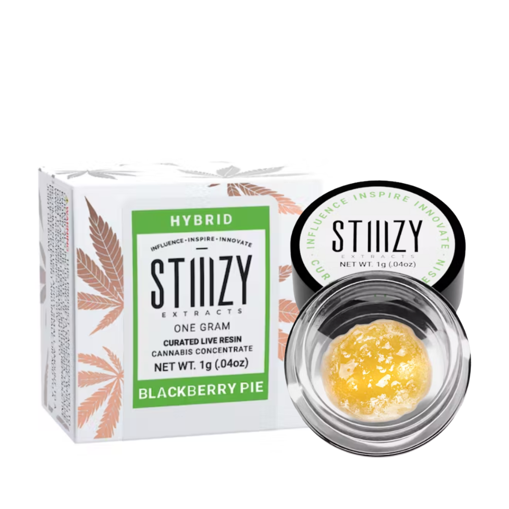 Stiiizy- curated live resin concentrate- 1g- blackberry pie exotic cannabis online shop