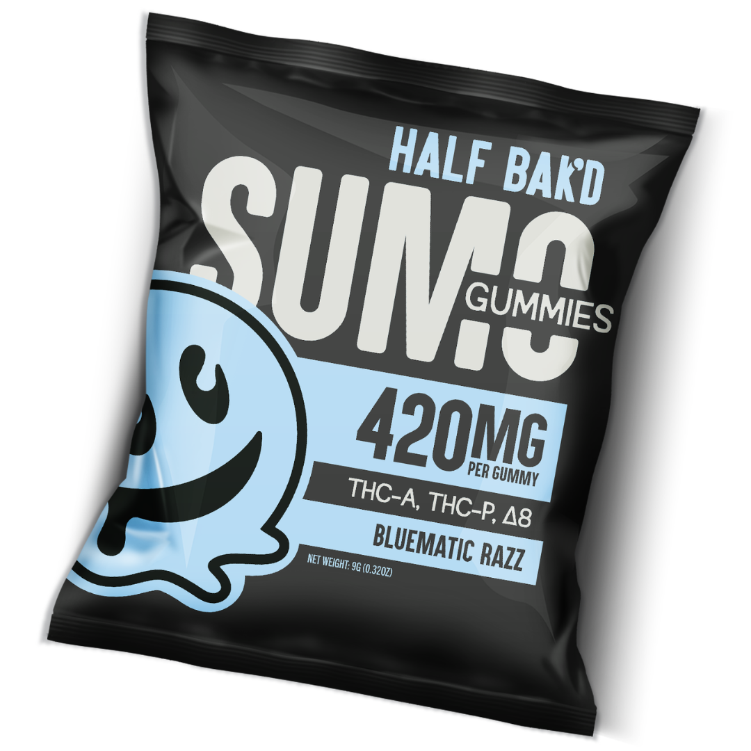 Half baked sumo gummies bluematic razz 420mg exotic cannabis online shop