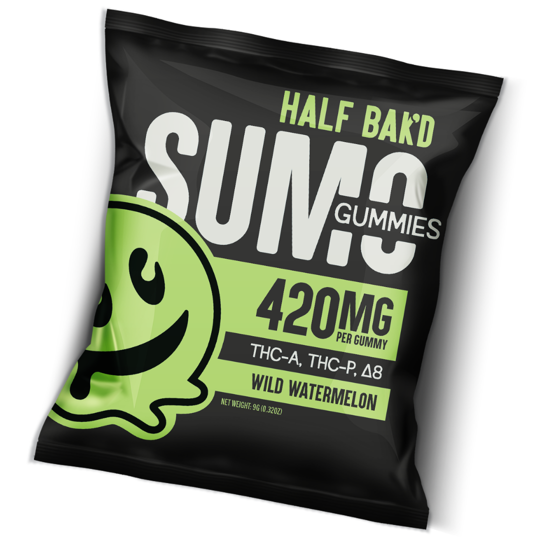 Half baked sumo gummies wild watermelon 420mg exotic cannabis online shop