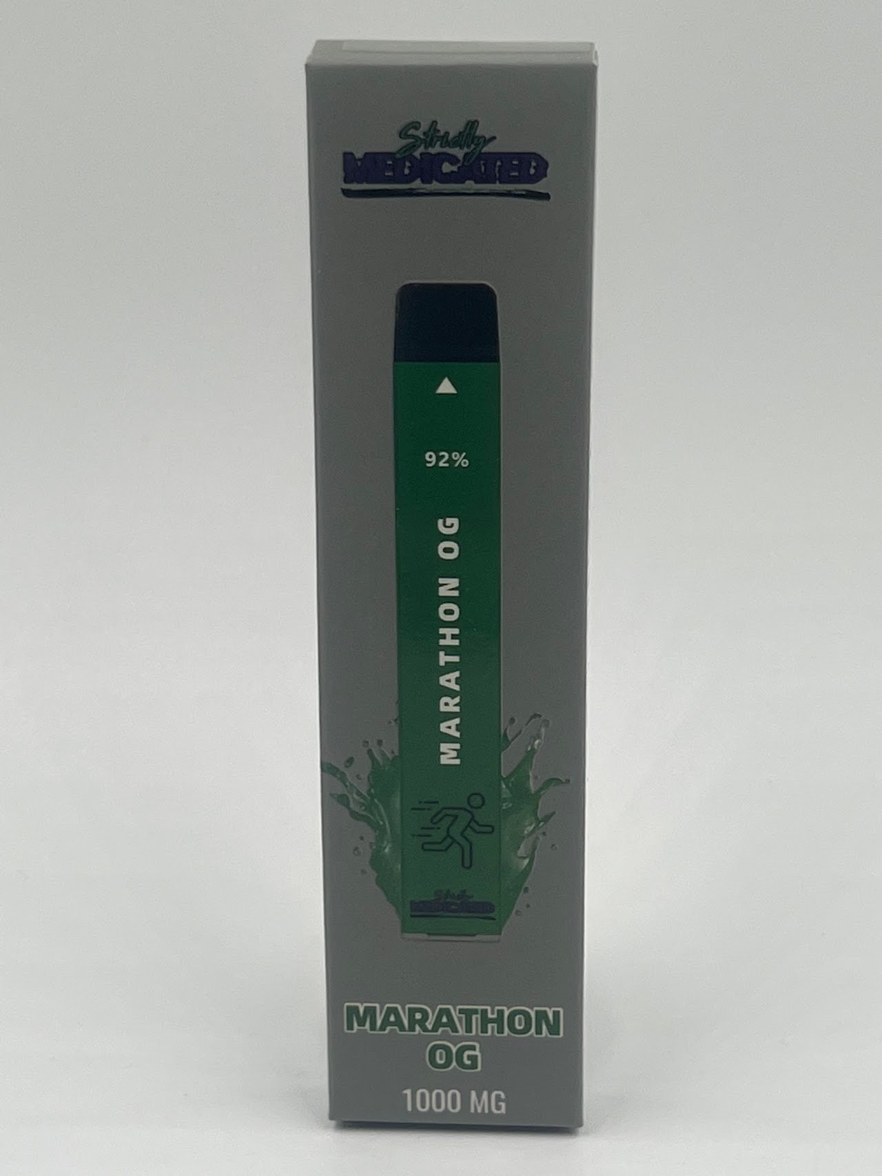 Strictly medicated live resin disposable vape bar (net wt. 1000 mg) marathon og, indica $40 exotic cannabis online shop