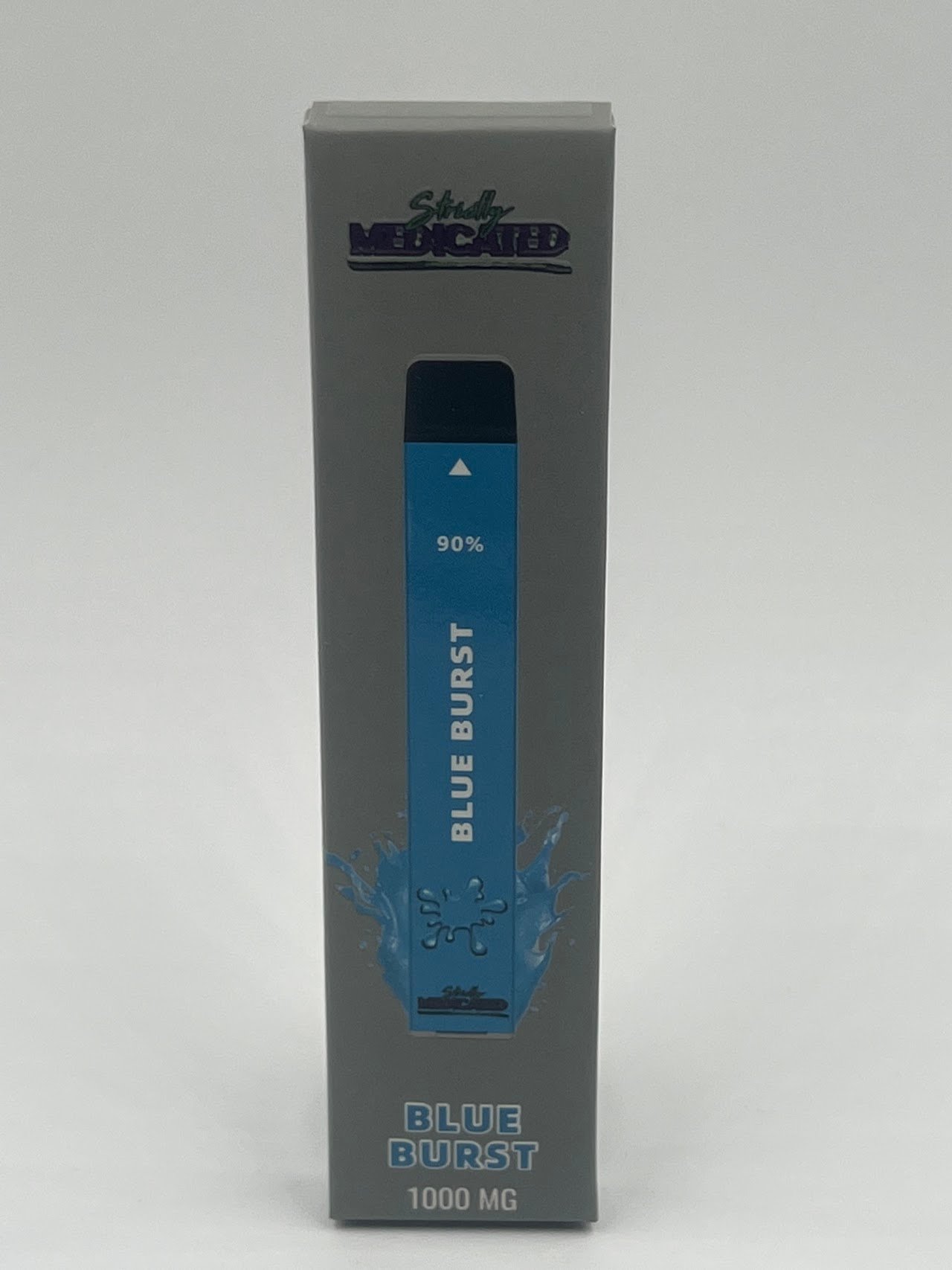 Strictly medicated live resin disposable vape bar (net wt. 1000 mg) blue burst, indica $40 exotic cannabis online shop