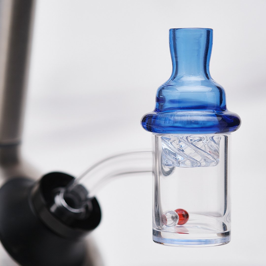 Quartz banger kit with terp pearls & vortex cap – 14mm, 45 degree exotic cannabis online shop
